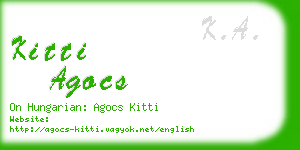 kitti agocs business card